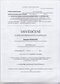 Profesní certifikát Profesní certifikát